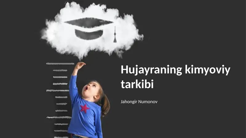 Hujayraning kimyoviy tarkibi