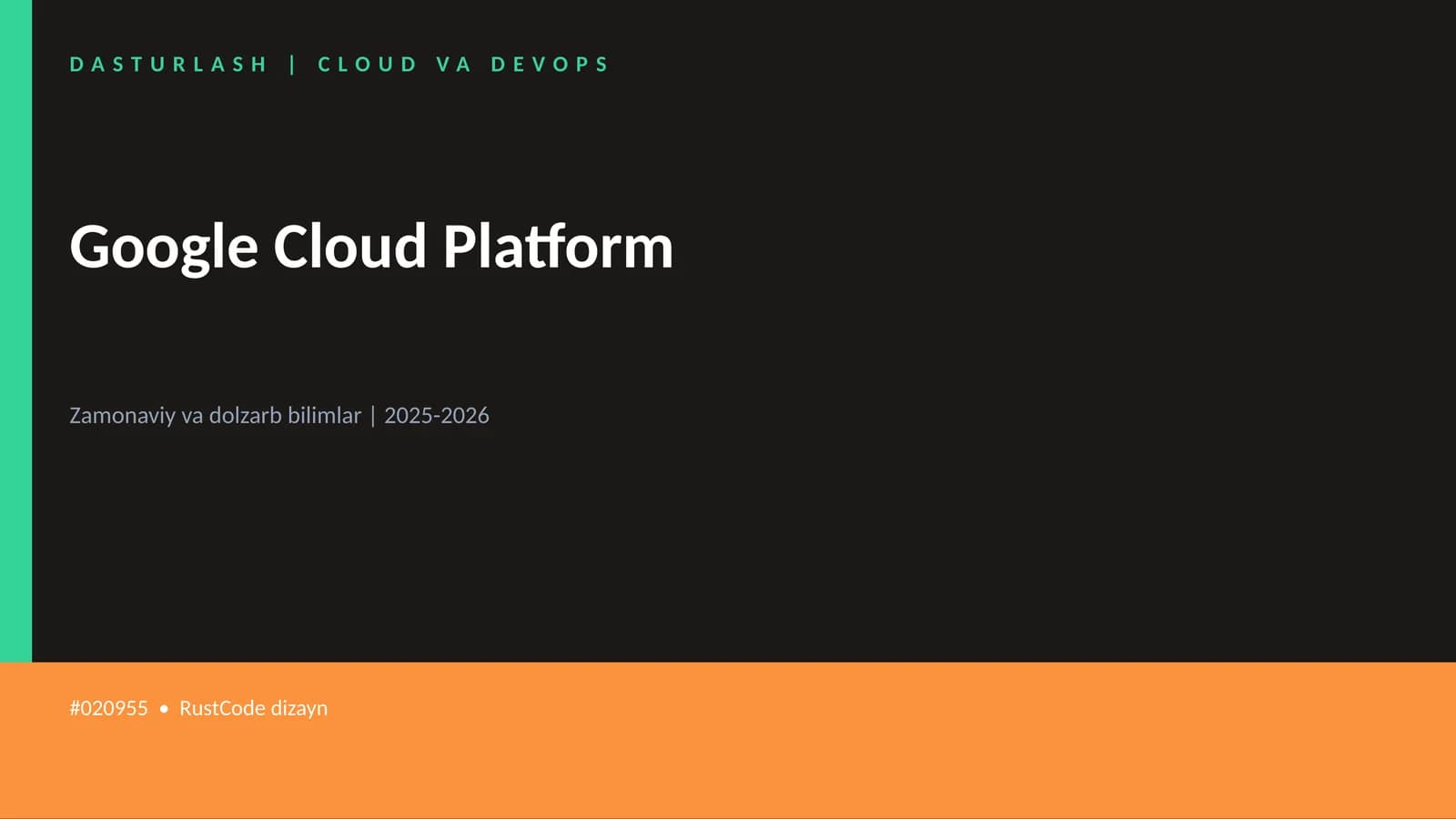 DASTURLASH | CLOUD VA DEVOPS