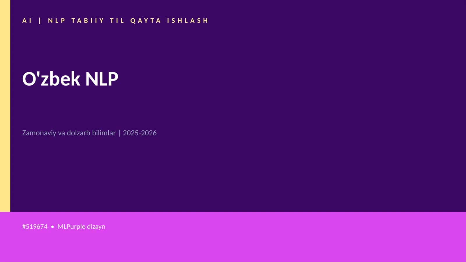 O'zbek NLP