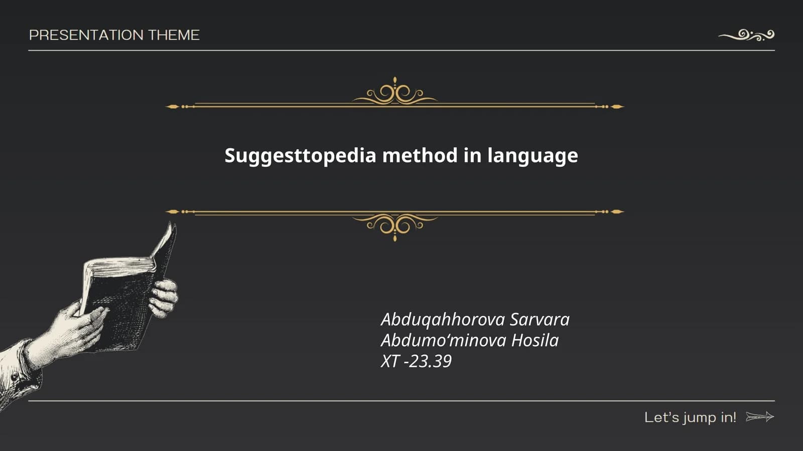 Suggestopedia method in language