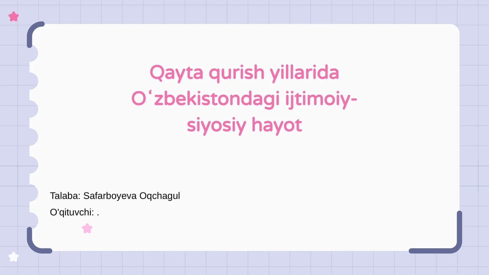 Qayta qurish yillarida Oʻzbekistondagi ijtimoiy-siyosiy hayot