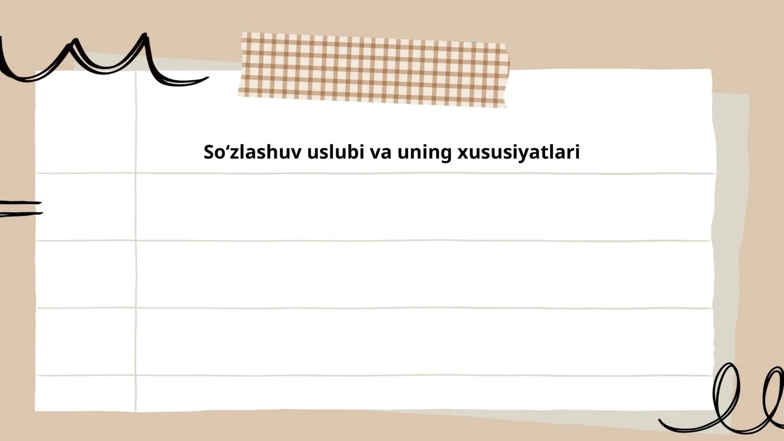 Soʻzlashuv uslubi va uning xususiyatlari