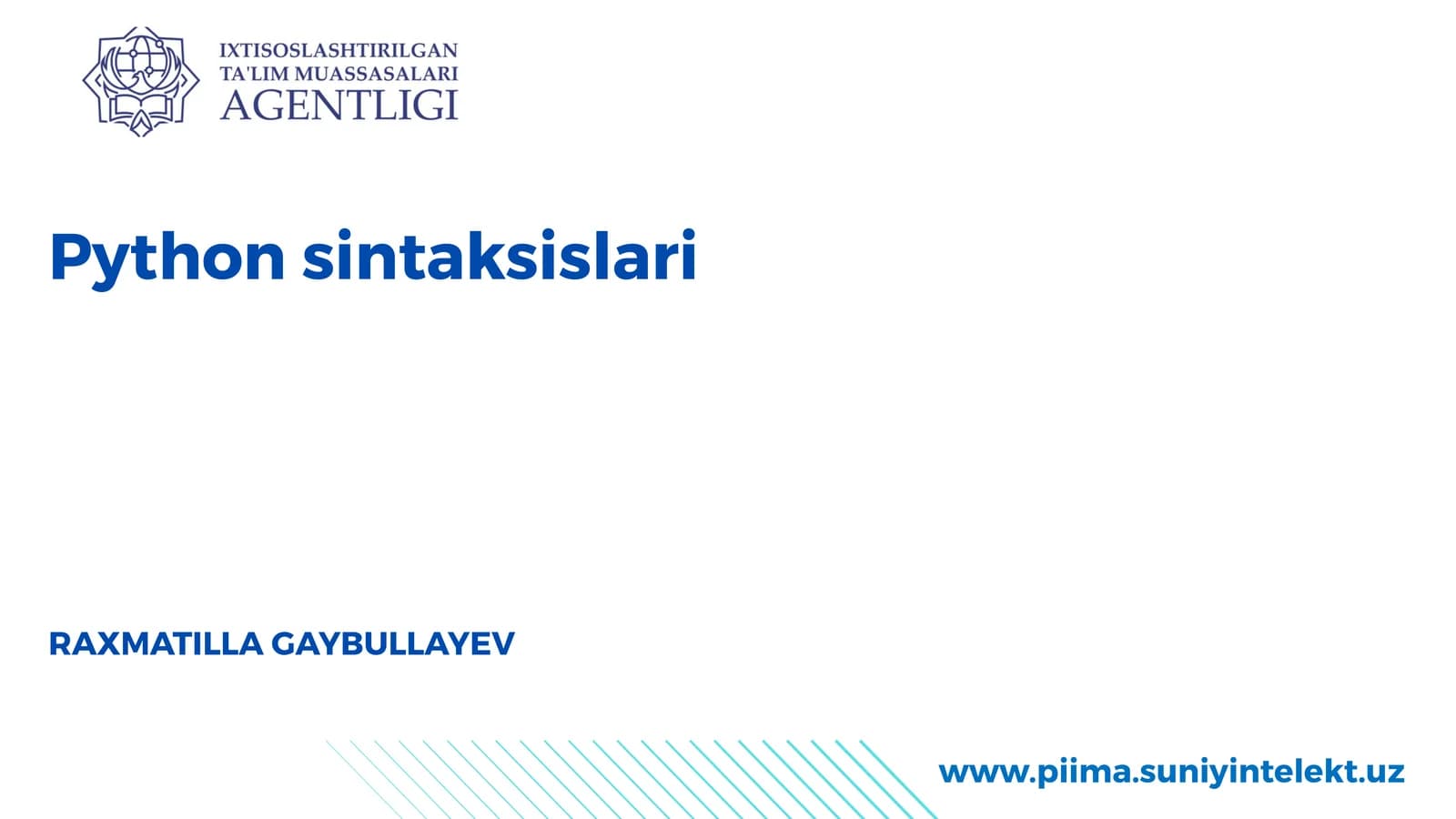 Python sintaksislari