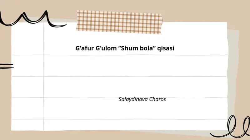 Shum bola qissasi