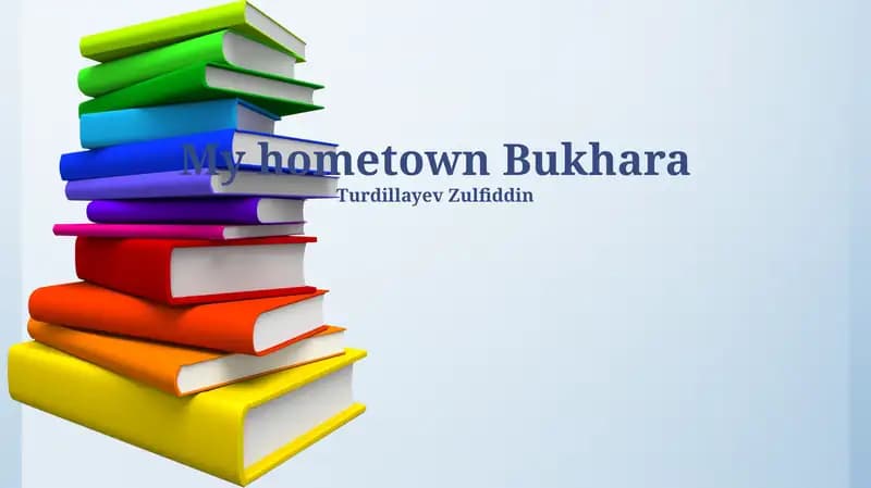 Bukhara: A Journey Through Time and Culture