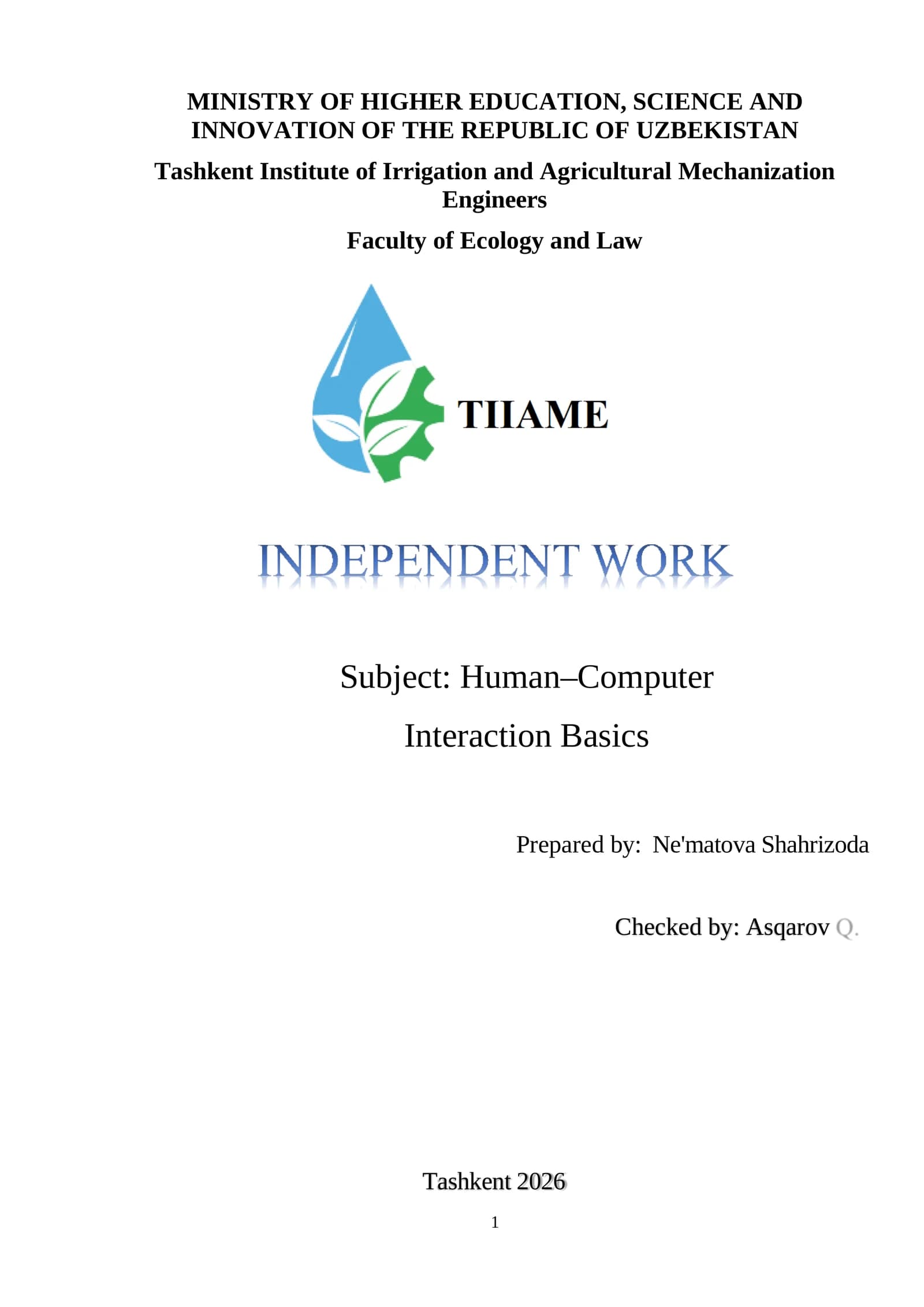 Human–Computer Interaction Basics