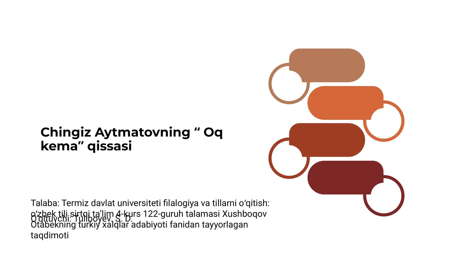 Chingiz Aytmatovning " Oq kema" qissasi