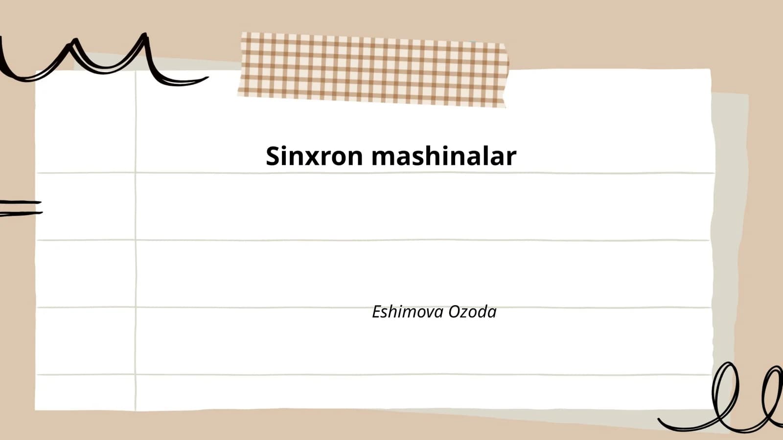 Sinxron mashinalar