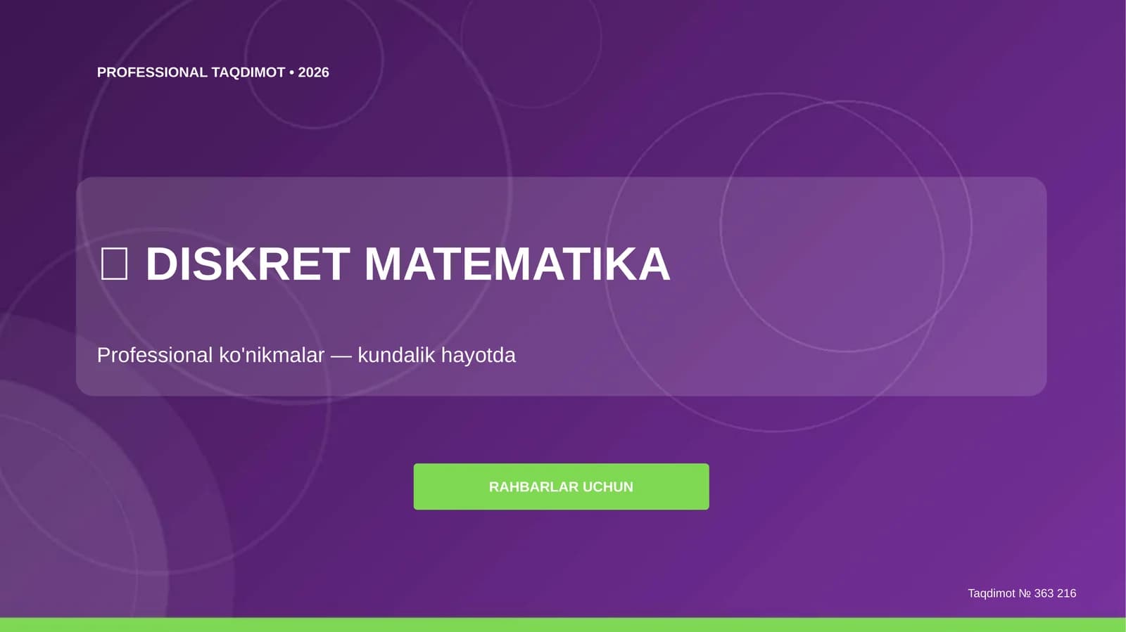 DISKRET MATEMATIKA