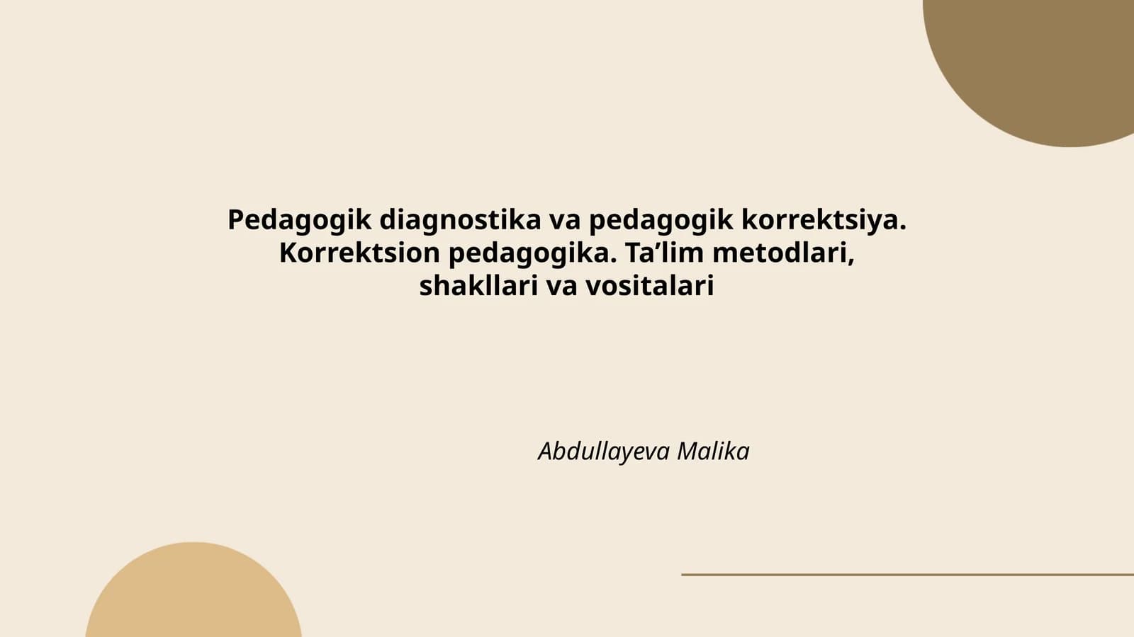Pedagogik diagnostika va pedagogik korrektsiya