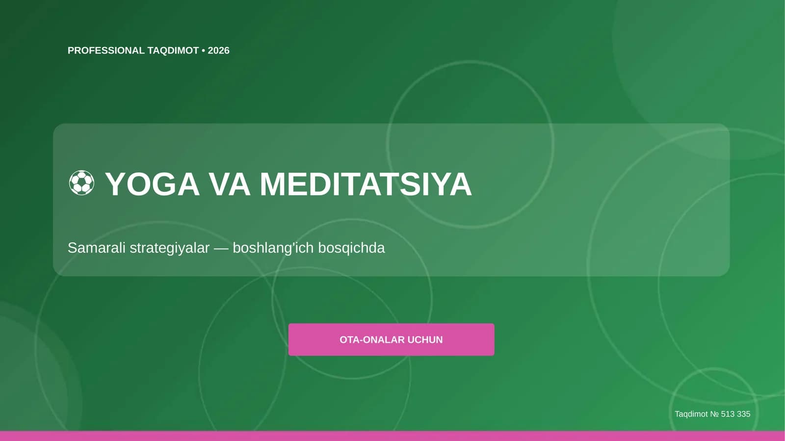 YOGA VA MEDITATSIYA