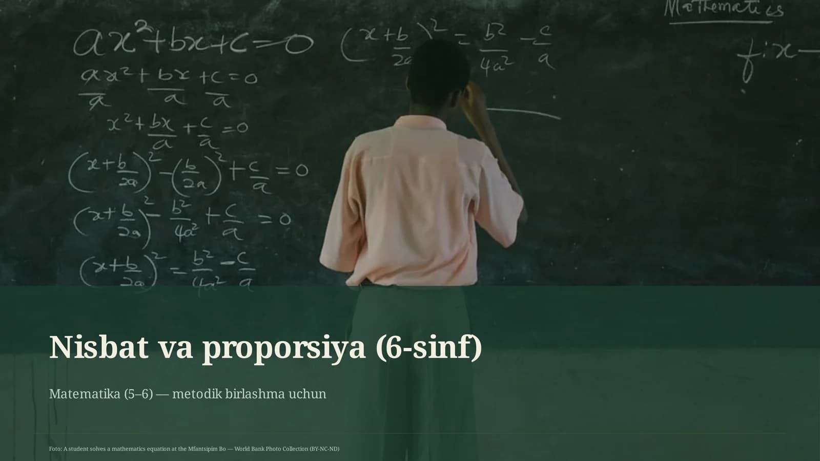 Nisbat va proporsiya (6-sinf)