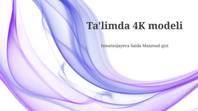 Ta'limda 4K modeli