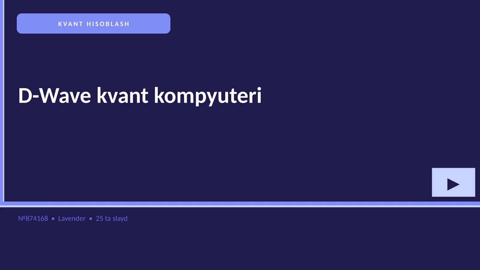KVANT HISOBLASH