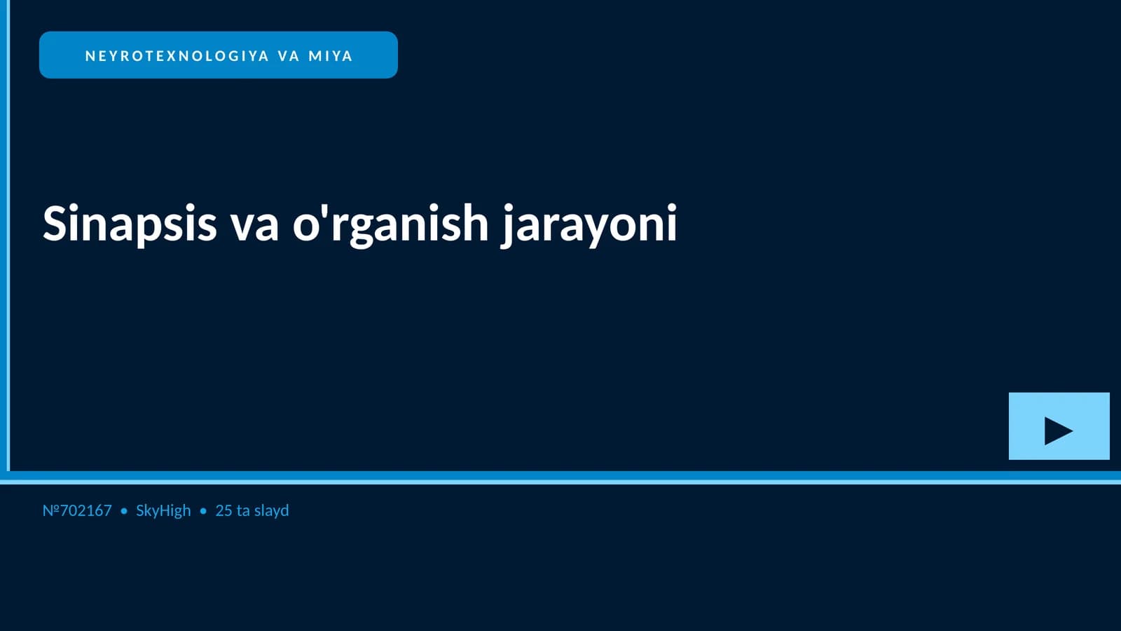 NEYROTEXNOLOGIYA VA MIYA