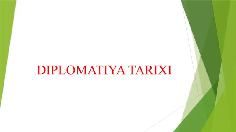 DIPLOMATIYA TARIXI