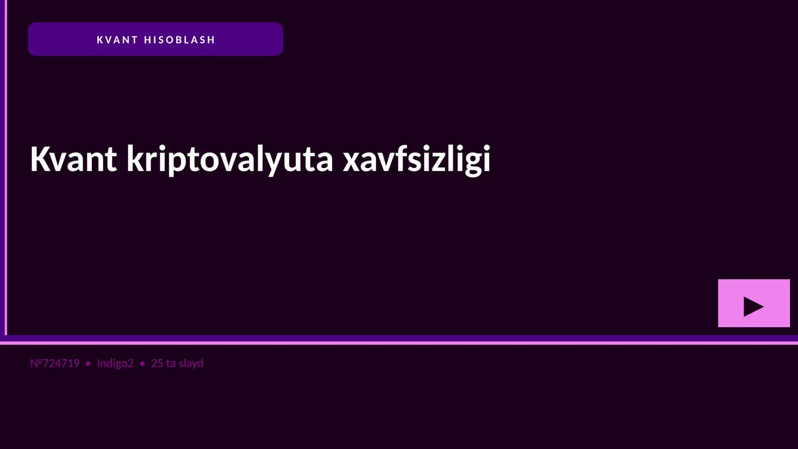 KVANT HISOBLASH