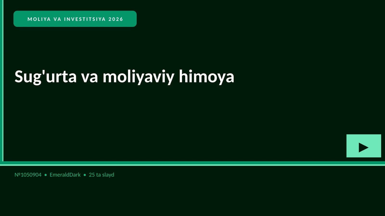 Sug'urta va moliyaviy himoya