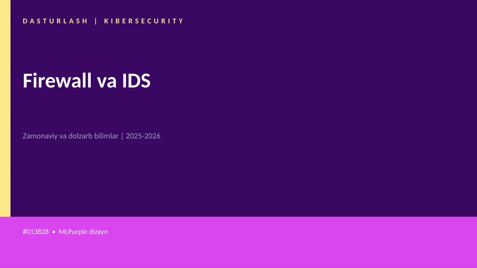 Firewall va IDS