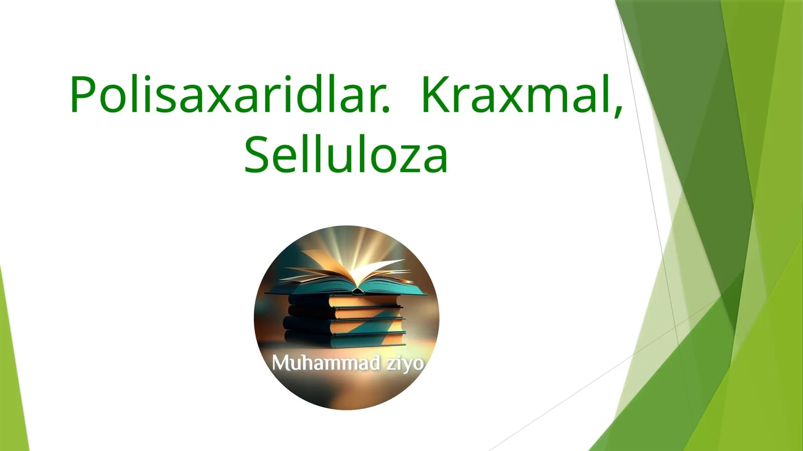 Polisaxaridlar. Kraxmal, Selluloza