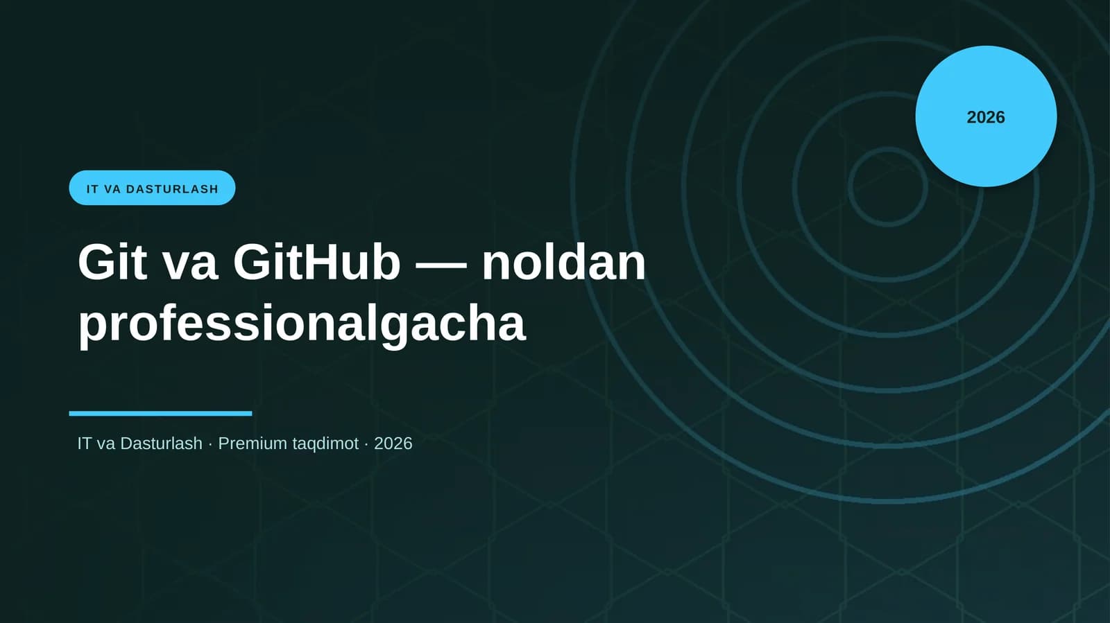 Git va GitHub — noldan professionalgacha
