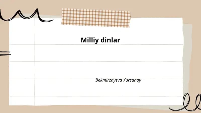 Milliy dinlar