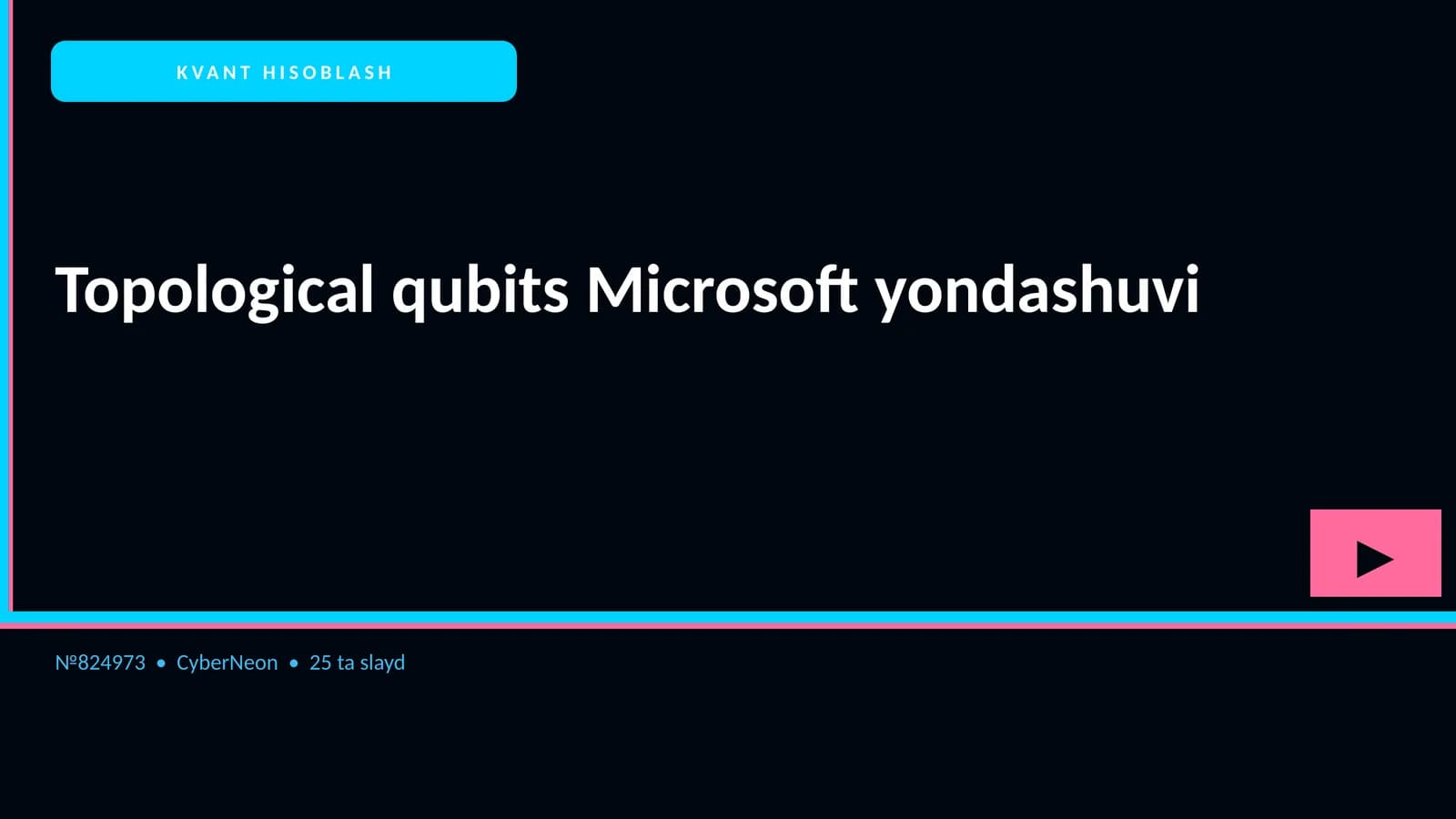 Topological qubits Microsoft yondashuvi