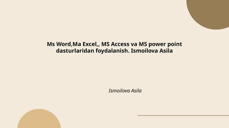 MS Word