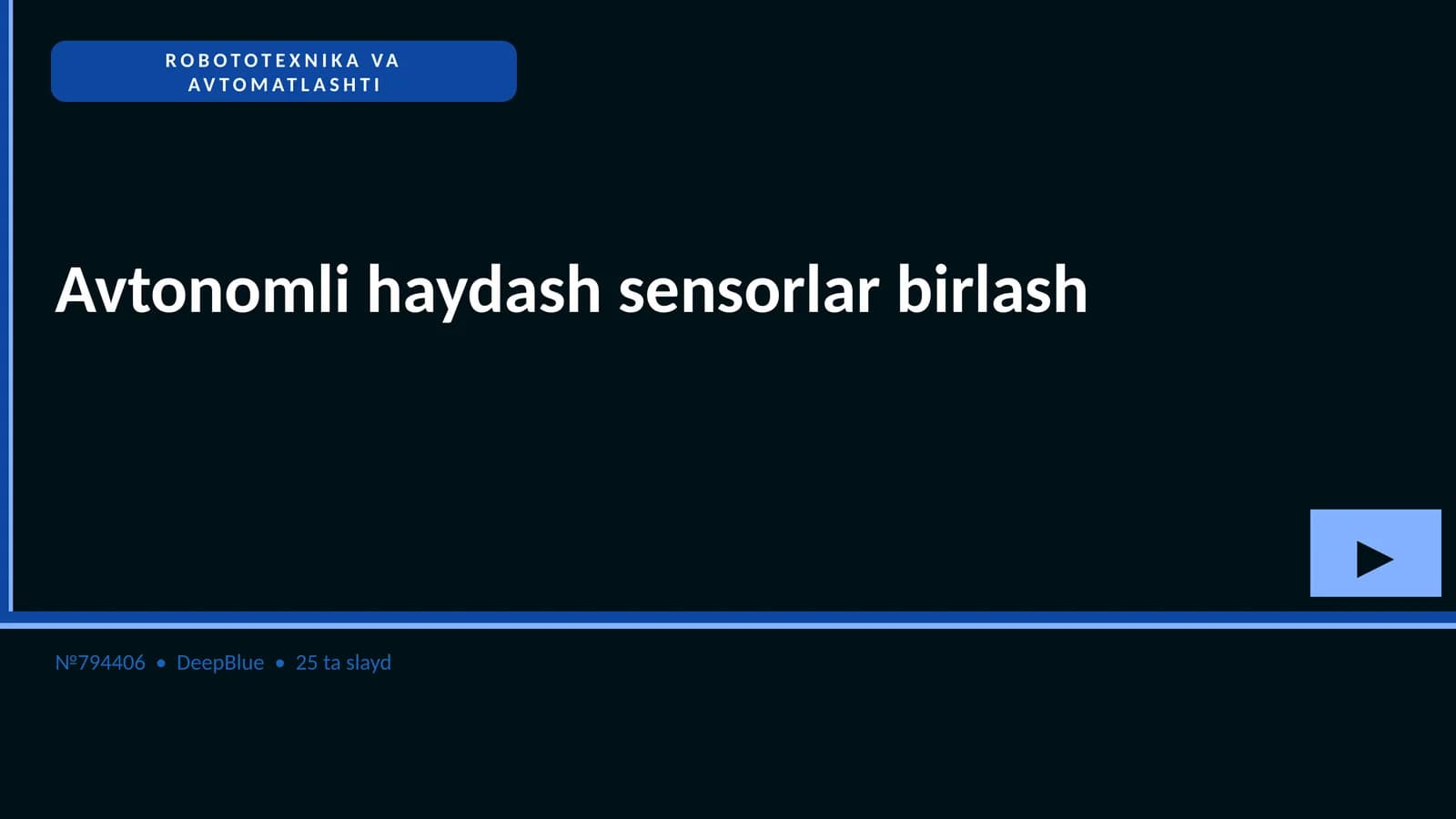 Avtonomli haydash sensorlar birlash