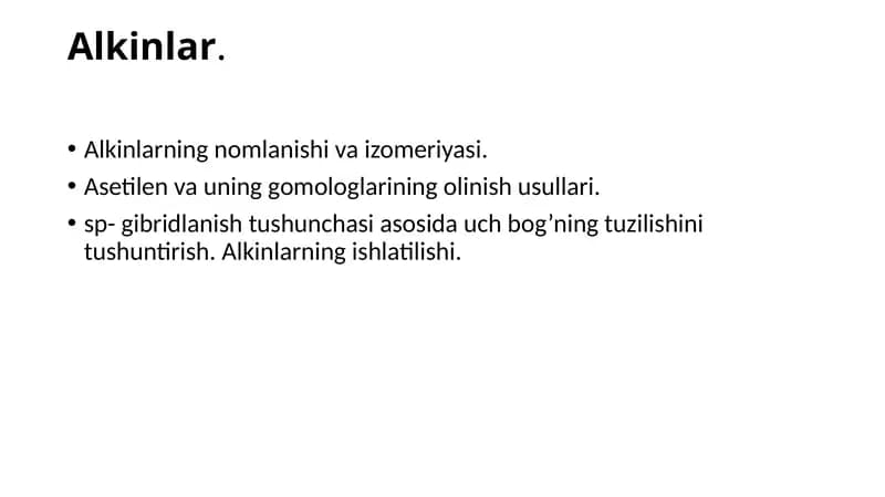 Alkinlar
