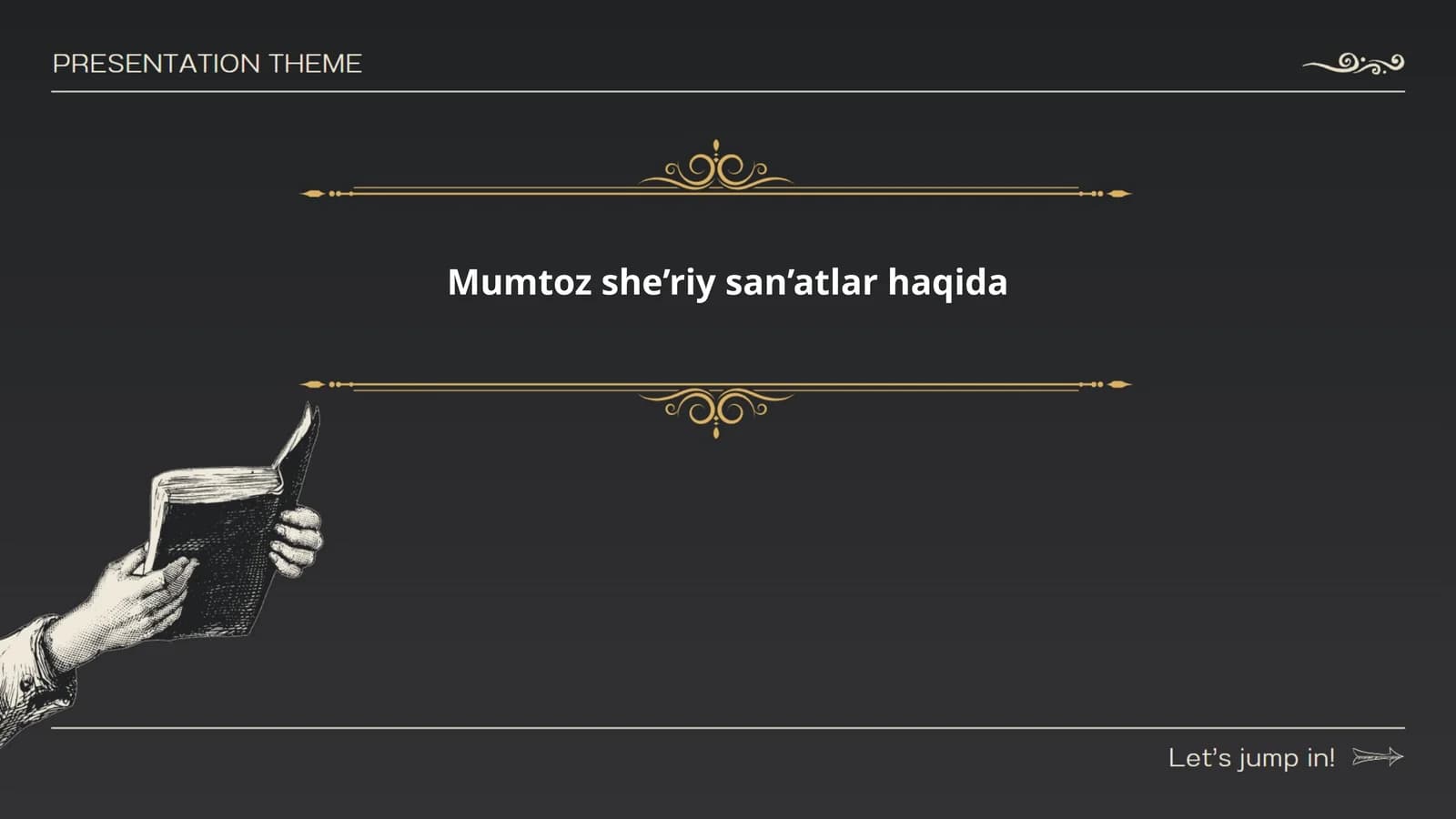 Mumtoz she’riy san’atlar haqida