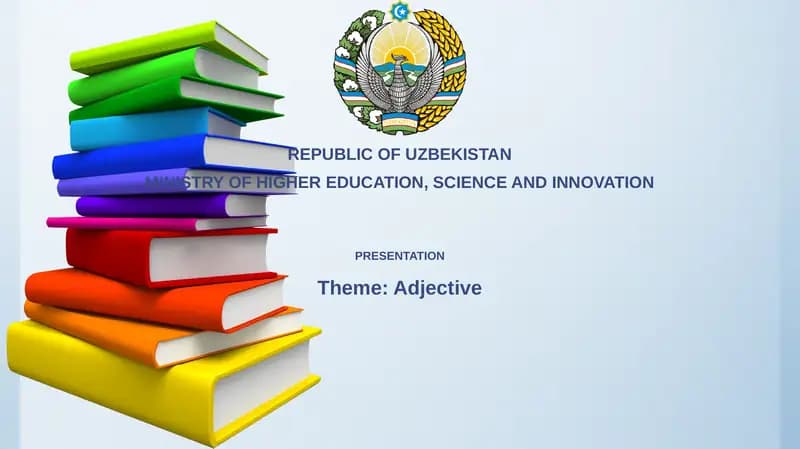 Presentation on Adjective