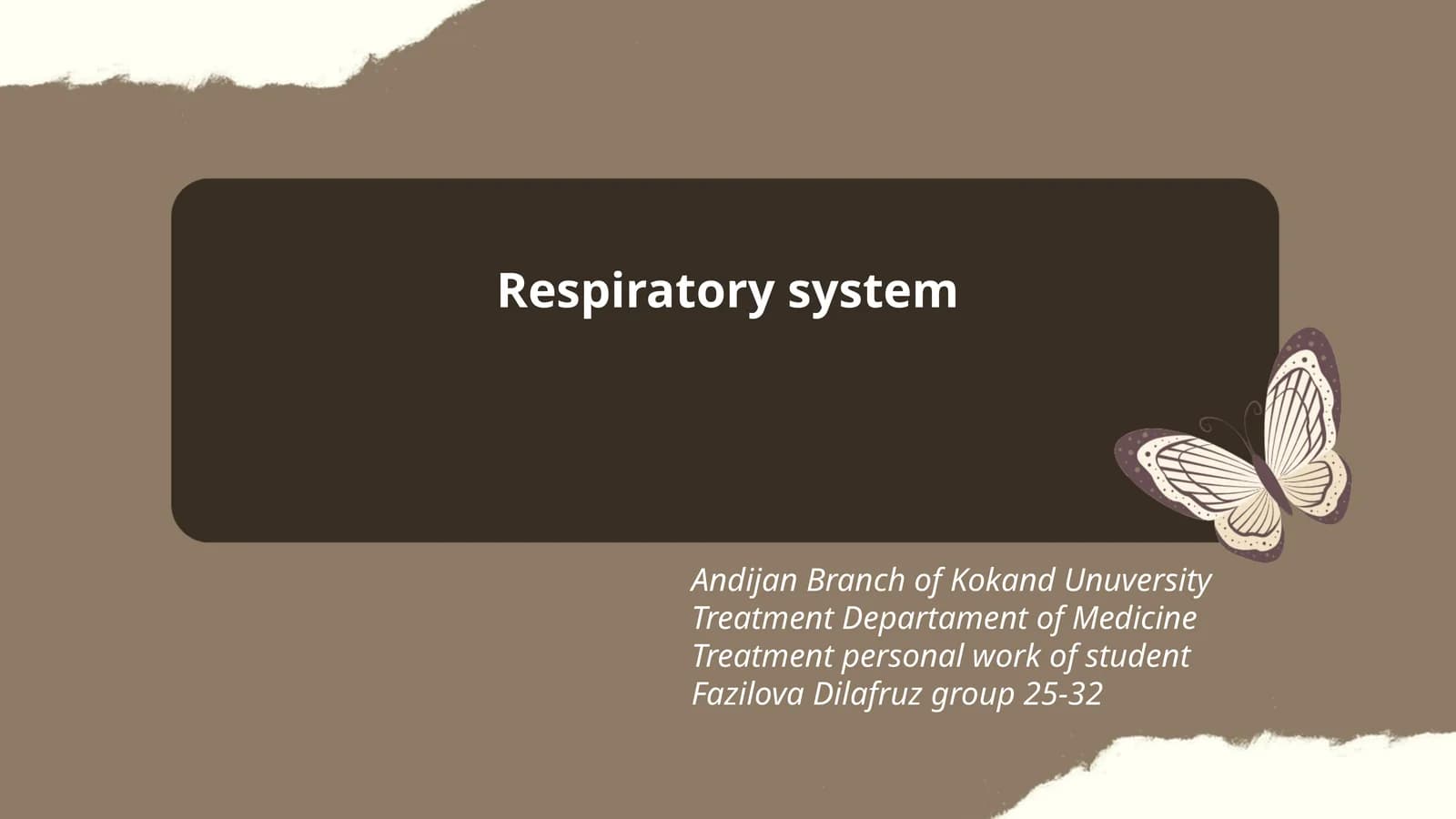 Respiratory system