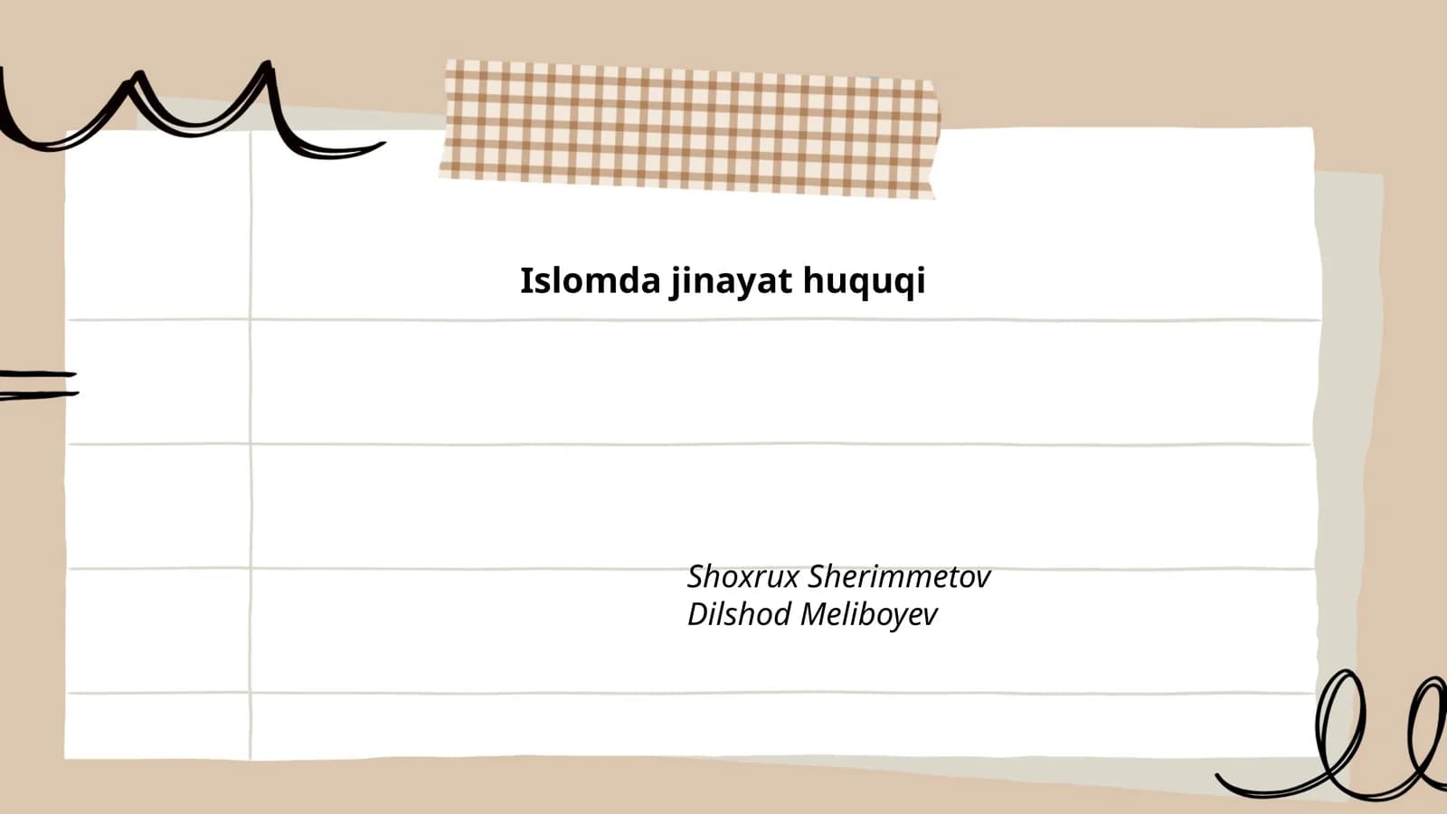 Islomda jinoyat huquqi