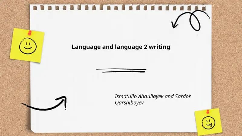 Language and Language 2 writing
