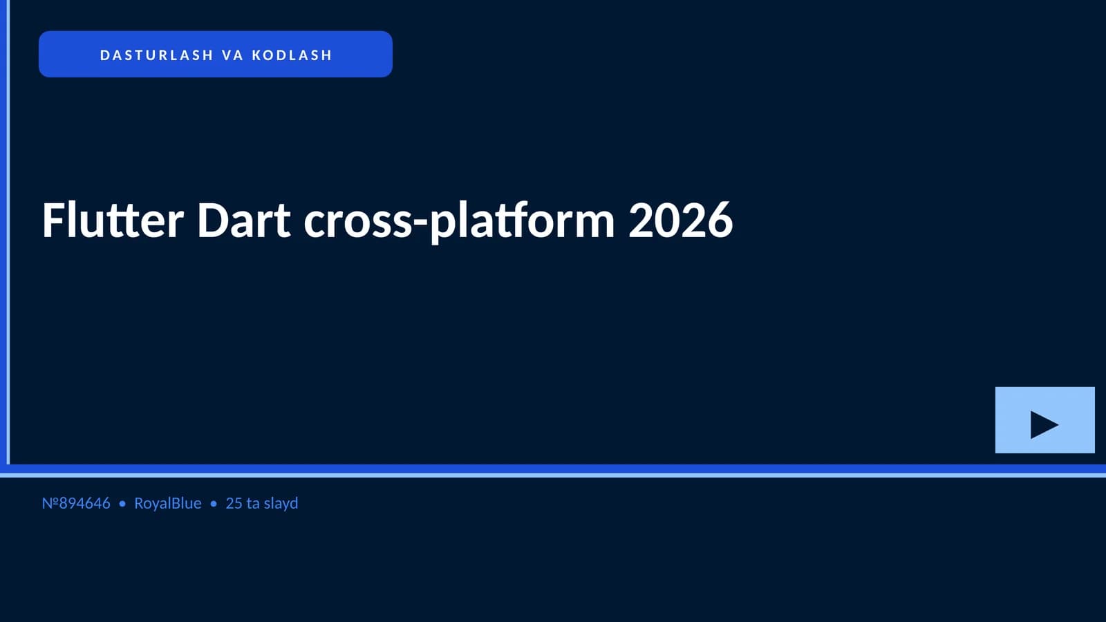 Flutter Dart cross-platform 2026