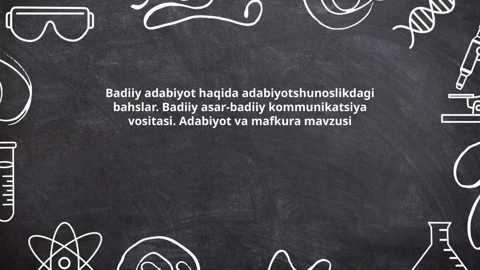 Badiiy adabiyotning nazariy asoslari