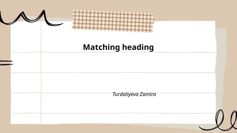 Matching heading tasks