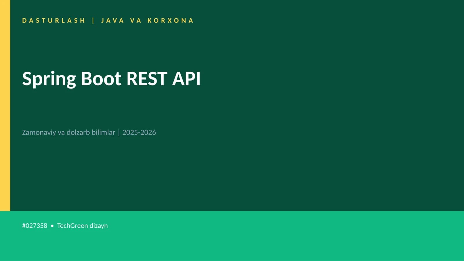 Spring Boot REST API