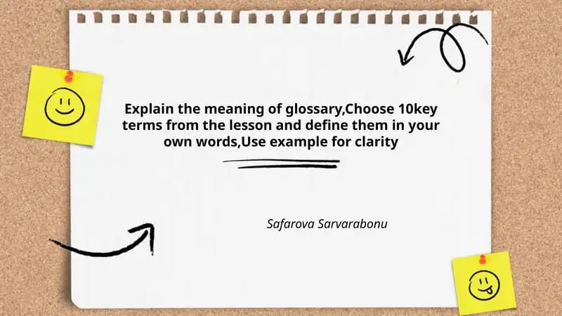 Key Terms Definition Lesson