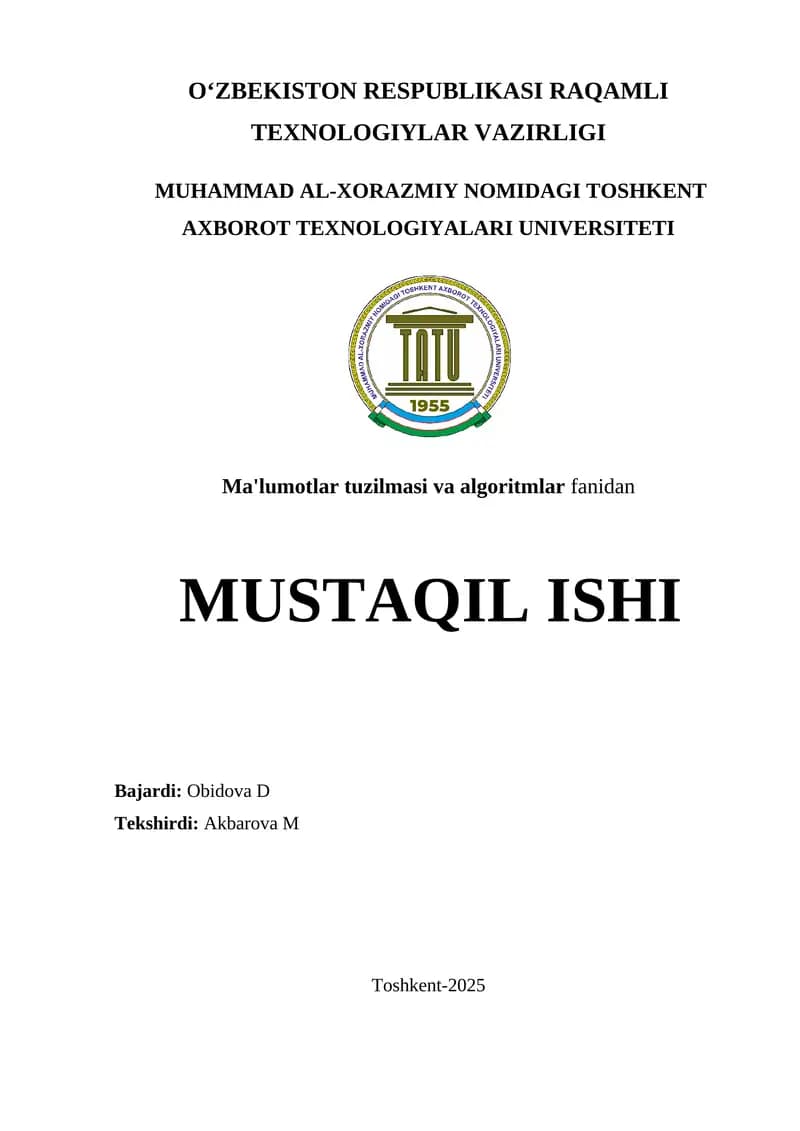 Binar daraxtlar bilan ishlash algoritmlari