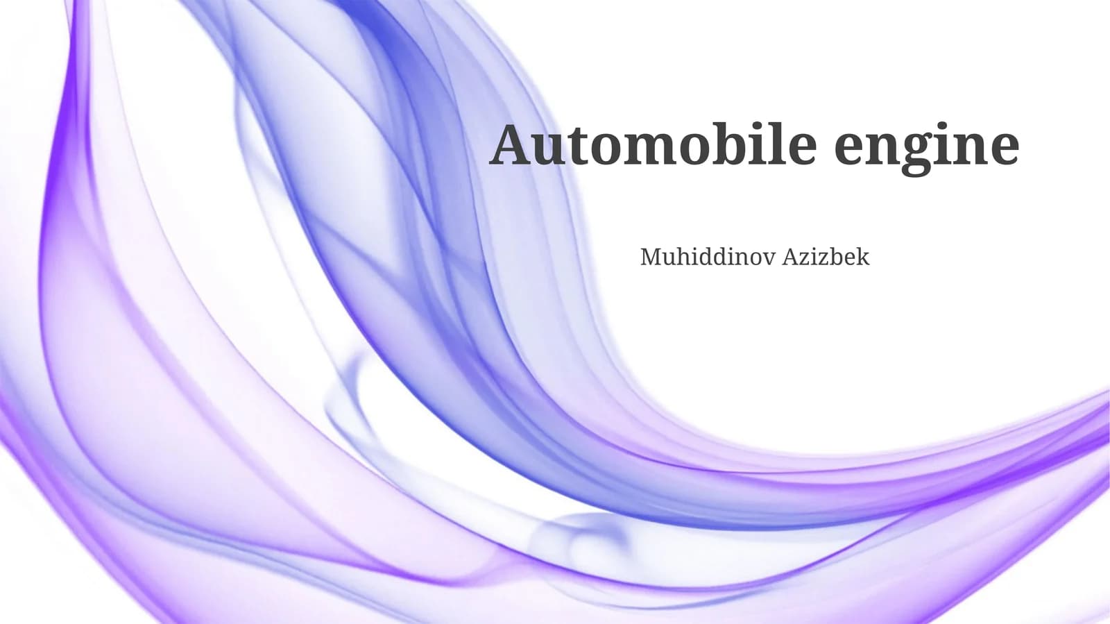 Automobile engine