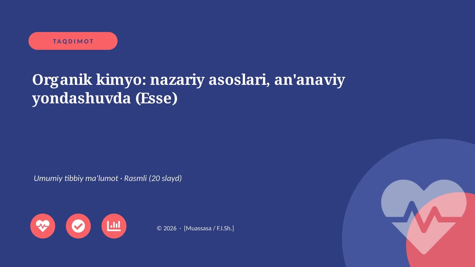 Organik kimyo: nazariy asoslari, an'anaviy yondashuvda