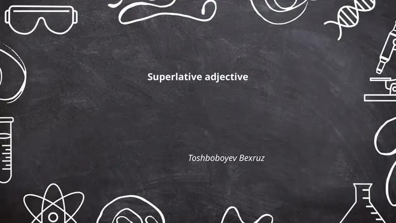 Superlative adjective