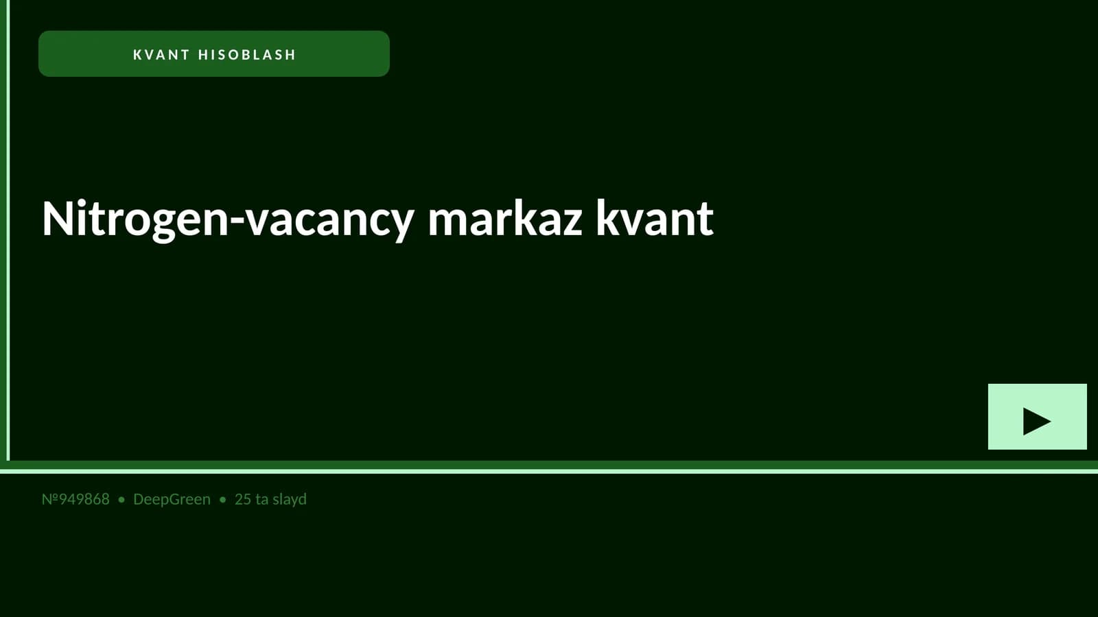 Nitrogen-vacancy markaz kvant