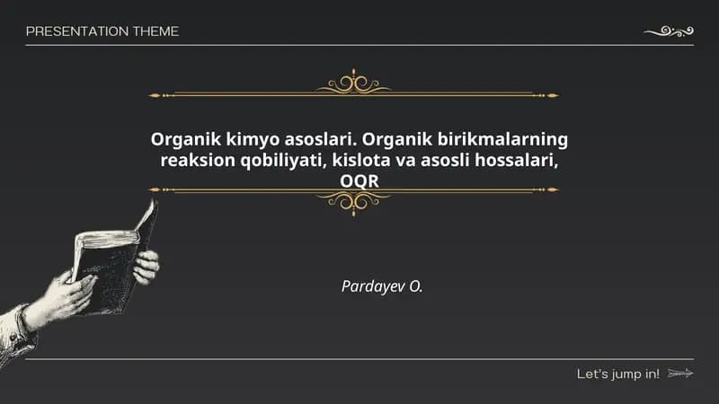Organik kimyo asoslari