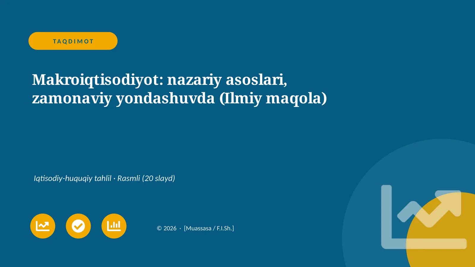 Makroiqtisodiyot: nazariy asoslari, zamonaviy yondashuvda (Ilmiy maqola)