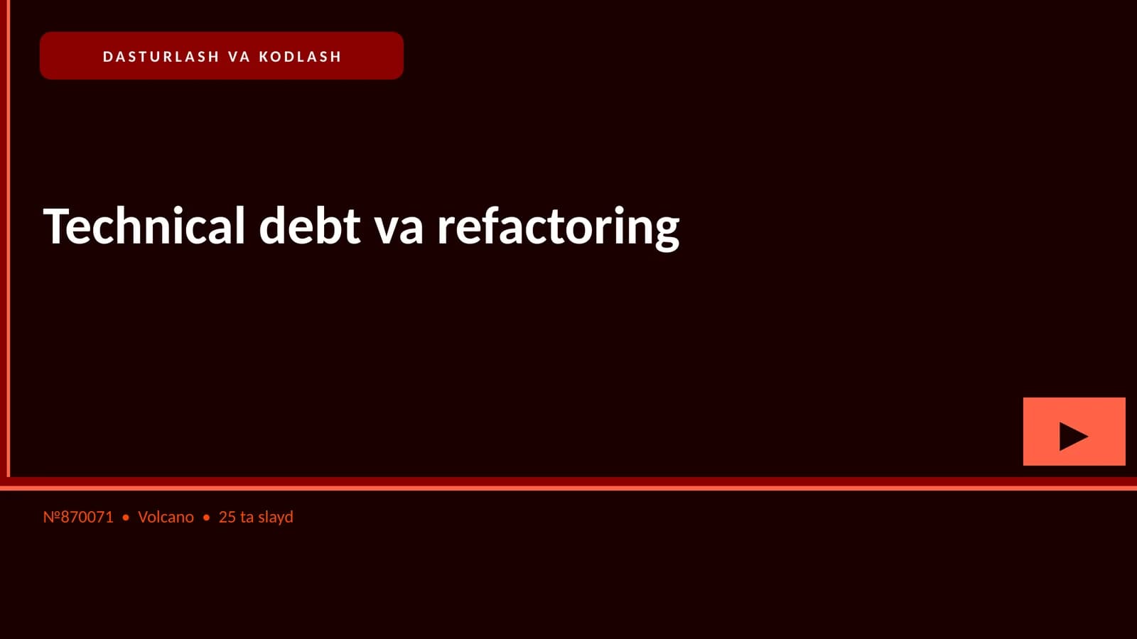 Technical debt va refactoring