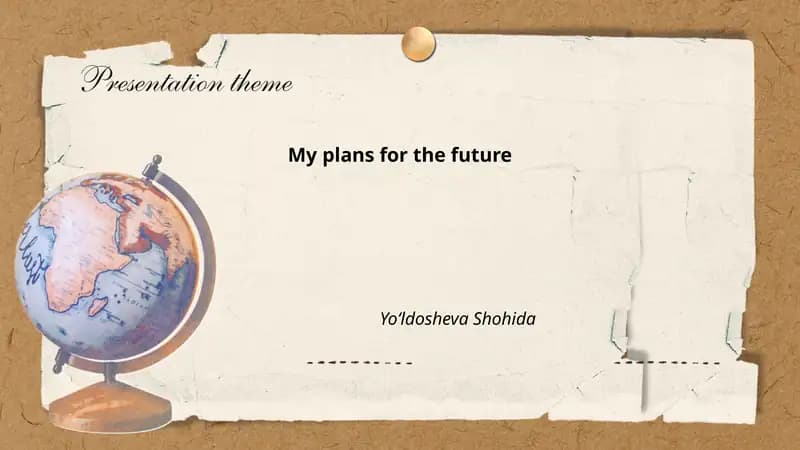 My plans for the future