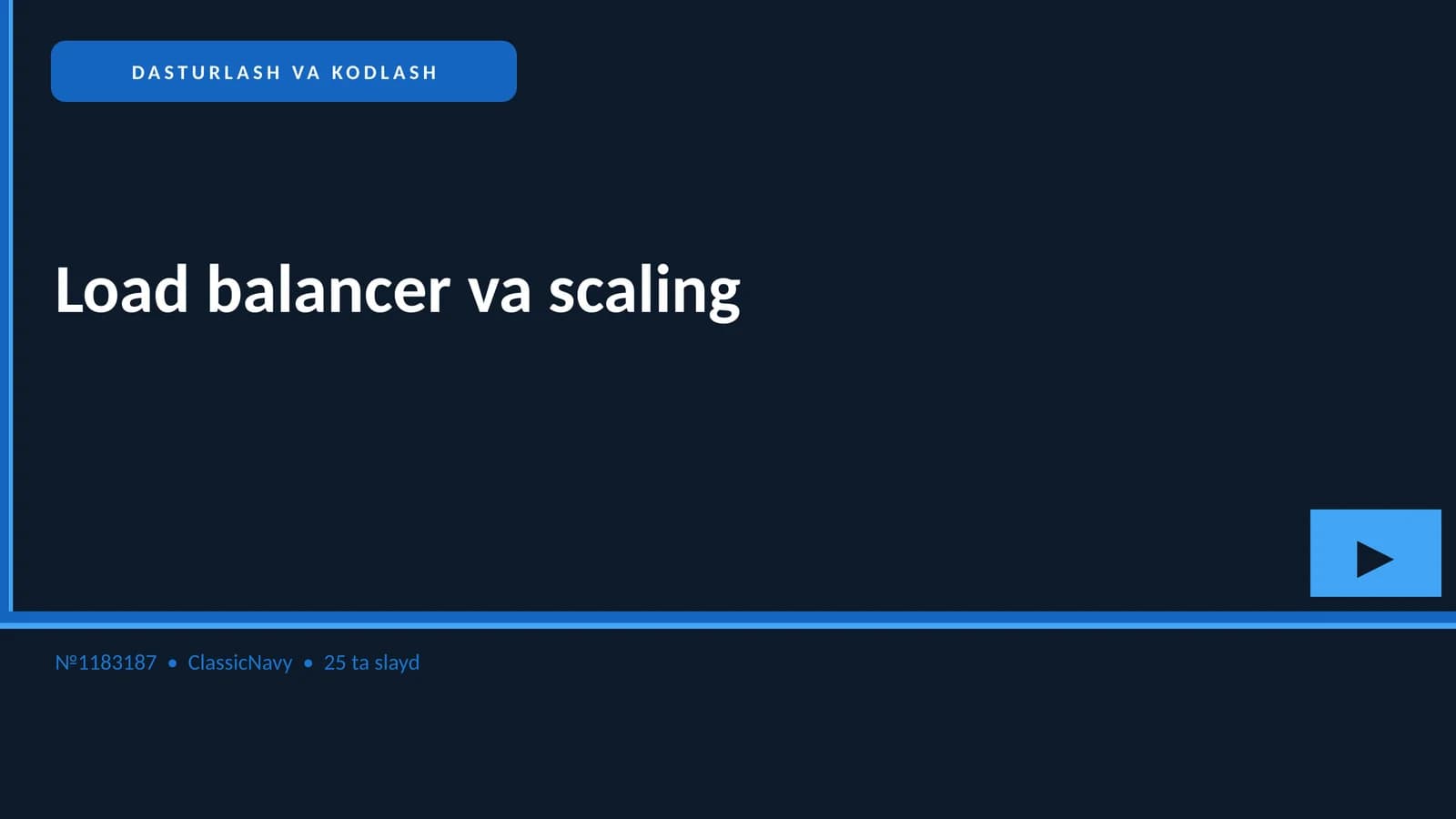 DASTURLASH VA KODLASH